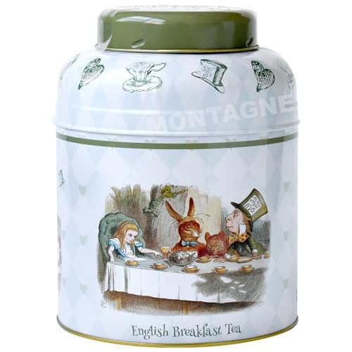 NEW ENGLISH TEAS ニューイングリッシュティー 紅茶 BIG缶 缶 ティーバッグ 80P イギリス プレゼント かわいい ラッピングつき (アリスグリーン)