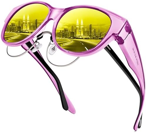 URUMQI Nachtfahrerbrille Blendschutz für Autofahrer Damen Herren | Polarisiert Nachtsichtbrille für Brillenträger,Nachtbrille zum Autofahren, blendfrei, ideal bei Nacht, Regen, Neb