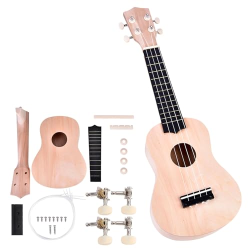 Kit De Ukelele DIY De 21 Pulgadas, Ukelele De 4 Cuerdas, Material De Tilo, Construye Tu Propio Ukelele Sin Pintar Para Niños, Amigos Y Familia
