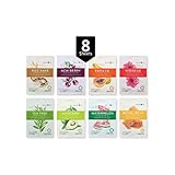 BeauKON Korean Facial Sheet Mask, Moisturizing, Age-Defying, Soothing, Hydrating, Brightening, Nourishing, Tightening, Relaxing - two weeks (8 Pack)