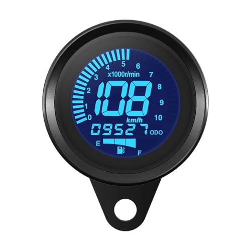 Odomètre Vitesse Km/h Mph Jauge Niveau D'huile Moto Universel 12V LCD