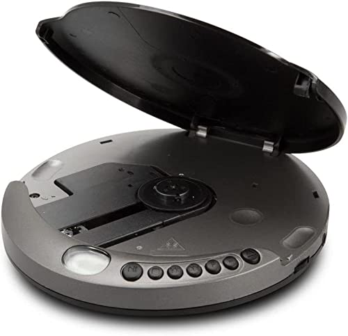 GPX PC807B Leitor de MP3/CD portátil pessoal com proteção anti-pular com fones de ouvido estéreo, pr