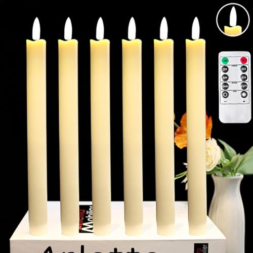 Bougies coniques à piles avec télécommande et minuterie LED