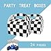 Adorox Set of 24 Checkered Racing Treat Boxes - Race Car Theme Party Favors, Birthday Party Supplies, Gift Boxes for Kids, Party Decorations