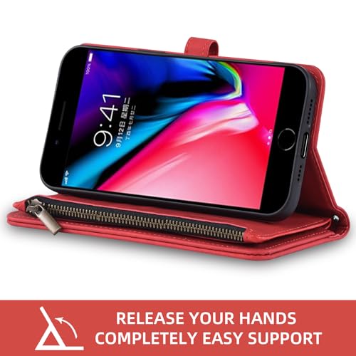 Housse iPhone 8 Plus avec fermeture éclair et support vidéo intégré - 5