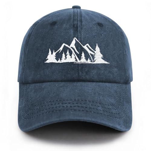 Tomalillin Mountain Trees Hat for Men Women, Funny Adjustable Embroidered