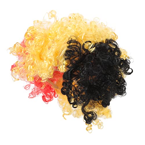 ABOOFAN 2 Stück Verschiedene Cosplay-Halloween-Farben Flagge Für Erwachsene Tragbares Haar Kurzes Accessoire Erwachsene Kinder Deutschland Fans Zubehör