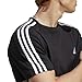 adidas Men's Essentials Single Jersey 3-Stripes T-Shirt, Black/White, Medium
