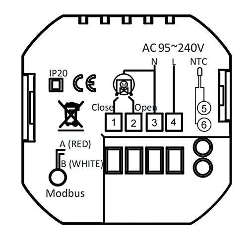 Thermostat intelligent WiFi programmable pour chauffage de l'eau AC écran LCD - 8