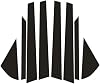 Moldura de pilar de ventana para Kia Sonet 2021-2024, 8 piezas, cubiertas de moldura de ventana, película para columna central, calcomanías para pilares B y C, accesorios para auto 1