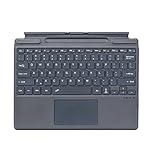 Type Cover for Microsoft Surface Pro 8, 9, 10,X or 11, Portable Slim Wireless Keyboard with Touchpad Tablet Keyboard (Black, No Backlit)