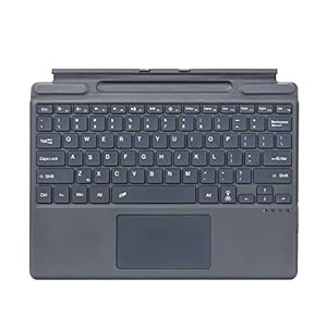 Type Cover for Microsoft Surface Pro 8, 9, 10, X or 11, Portable Slim Wireless Keyboard with Touchpad Tablet Keyboard (black, No Backlit)