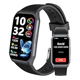 kaacly smartwatch uomo donna 1,45 pollici HD braccialetto fitness con funzione telefono, impermeabile attività tracker modalità sport, fitness tracker con frequenza cardiaca monitoraggio del sonno