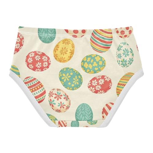 Colorful Easter Eggs Underwear for Girls, Toddler Girl Briefs, Girls Cotton Underwear, 2–8 Years2