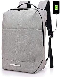 GQ-BAG Simple Casual Backpack Durable Rucksack College Daypack with USB Charging Port
