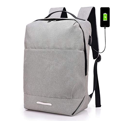 GQ-BAG Simple Casual Backpack Durable Rucksack College Daypack with USB Charging Port