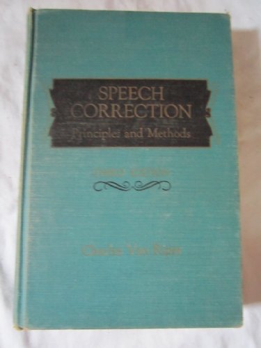 Speech correction; principles and methods. B0000CJKXI Book Cover