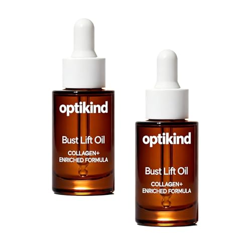 Optikind Bust Lift Oil, busto más firme y levantado naturalmente, aumento de hidratación y elasticidad, cuidado natural del pecho, para todo tipo de piel, 1 FL OZ (2Pcs)