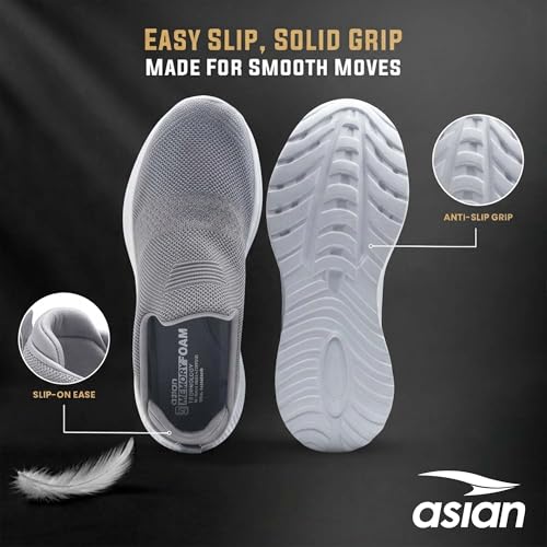 Image of ASIAN Wonderwalk-22 Men's Walking Shoes with Soft Memory Foam Insole, Breathable Knit Upper & Lightweight Bouncy EVA Sole | Ideal for Casual Wear, Jogging, & Travel