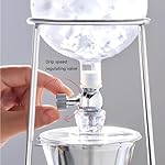 Cold Brew Drip Tower, Iced Coffee Maker, with Adjustable Speed Dripper, Stainless Steel Stand and Borosilicate Glass Pot, Coffee Lover Gift, Makes 2-4 Cups Coffee - Image 3