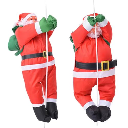 Weihnachtsmann-Figur zum Aufhängen Balkon 40cm, Außenbereich,...