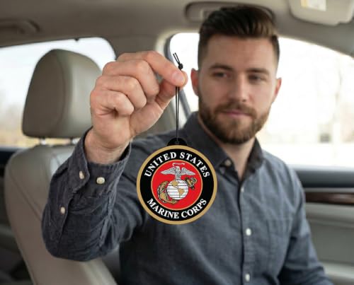 Image of Elektroplate US Marine Corps Crest Car Air Freshener 6-Pack