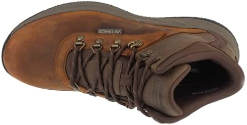 Skechers Meroe Pikeman Erkek Çizmesi Bot, Kahverengi deri sentetik