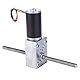 12V Getriebemotor mit hohem Drehmoment, M8 Doppelwellen Schneckengetriebemotor, doppelter rechter Untersetzungsmotor, zwei gerade Zähne(Reduction Ratio 670)
