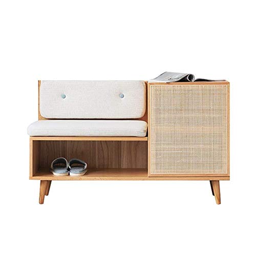 Banco Zapato Banco de Almacenaje Resto heces heces Sofá Cama Escabel Fin Taburete con extraíble Amortiguador del Asiento del Zapato Gabinete for Pasillo Puerta de Entrada Foyer Dormitorio