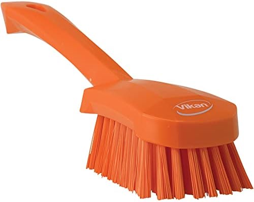 Vikan 41953 Slim, Stiff Bristles, Washing / Sweeping, Hand Brush, Fabric, Upholstery, Carpet, 300mm (Blue)