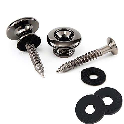 Miwayer BMG Guitar Strap Locks Ukulele Straplock Bass Strap Buttons Metal Strap Retainer System cover