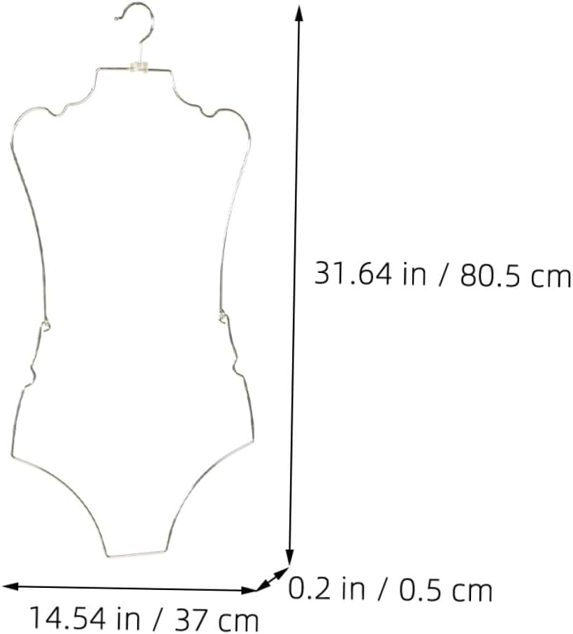 Zerodeko 2pcs Metal Swimsuit Hangers for Women, Foldable Bathing Suit Display Racks Gold Finish, Suitable for Bikini, One-piece Swimsuit, and Wedding Dress Drying and Storage