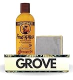 Howard Feed & Wax Furniture Polish With Microfiber Towel - Beeswax Wood Polish & Conditioner - Enhances Grain & Preserves Finish - Furniture Wax for Wood - Wood Polisher for Furniture - 16 oz