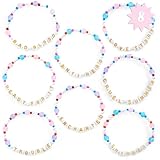 xo, Fetti Party Friendship Bracelets - 8 count | Eras Beaded Party Favor, Goodie Bag, Bachelorette Party, Pearl Bead Concert Decor