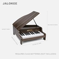 Kids Piano Keyboard, 25 Keys Grand Piano for Kids, Mini Music Educational Instrument Toy, Volume Adjustable, Wood Toy for Toddlers Girls Boys (Walnut) - Les Beatles, Paul McCartney, John Lennon, RIngo Starr, George Harrison Kids Piano Keyboard, 25 Keys Grand Piano for Kids, Mini Music Educational Instrument Toy, Volume Adjustable, Wood Toy for Toddlers Girls Boys (Walnut) – Image 3