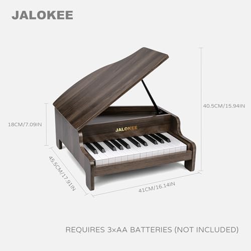 Kids Piano Keyboard, 25 Keys Grand Piano for Kids, Mini Music Educational Instrument Toy, Volume Adjustable, Wood Toy for Toddlers Girls Boys (Walnut) - Les Beatles, Paul McCartney, John Lennon, RIngo Starr, George Harrison Kids Piano Keyboard, 25 Keys Grand Piano for Kids, Mini Music Educational Instrument Toy, Volume Adjustable, Wood Toy for Toddlers Girls Boys (Walnut) – Image 4
