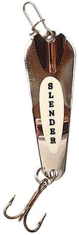 Custom Jigs SL18-P-108 Slender Spoon, Silver/Glow, 1/8-Ounce