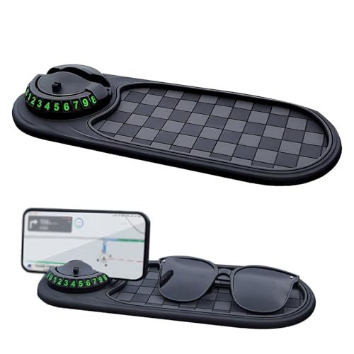 1 Pcs Car Anti Slip Mat Phone Holder,Multifunction Car Anti-Slip Mat,Multifunctional Anti,Multi Function,for Phones, Sunglasses, Keys, Gadgets
