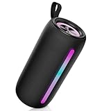 Altavoz Bluetooth Portatil 5.4, Altavoz Bluetooth Potente 24W, Doble Graves Speaker, 30H Reproducción, IPX7 Impermeable Altavoces, RGB Luces, Soporte AUX/TF Card, Adecuado Para Exteriores/Fiestas