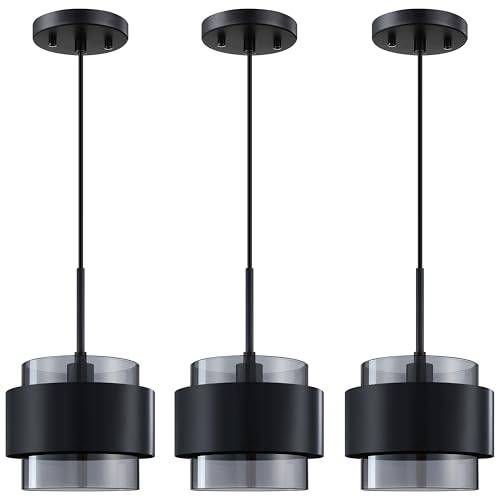 3 Pack 1 Light Hanging Kitchen Island Modern Industrial Farmhouse