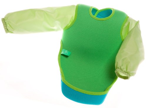 Bibetta Baby Bib Neoprene Ultrabib with Sleeves in Green