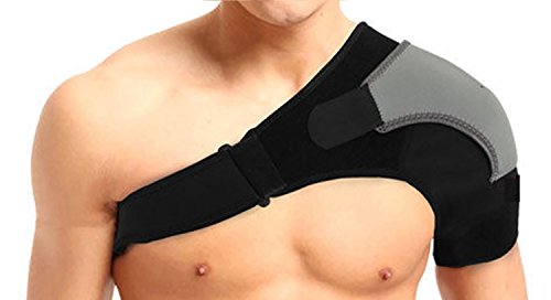 Image of TIMA Shoulder Support Belt for Men and Women | Shoulder Pain Relief Products | Adjustable Shoulder Belt for Men | Comfortable Shoulder Support for Women (Black)