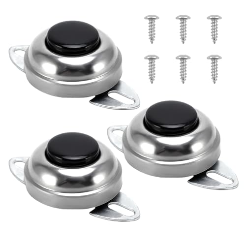 3 Pcs Universal 12V Horn Button Switch Flush Mount Steering Wheel Horn Button for Air Train Applications