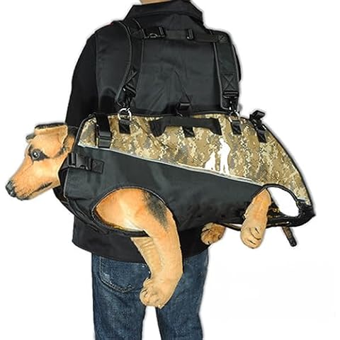 QCHIAN Pet Dog Carrier, Front Facing Adjustable Dog Travel Transport Backpack for Old, Joint Injuries, Arthritis Dogs, Fits 15 to 40kg Large Dog (Color : Camouflage) Cover