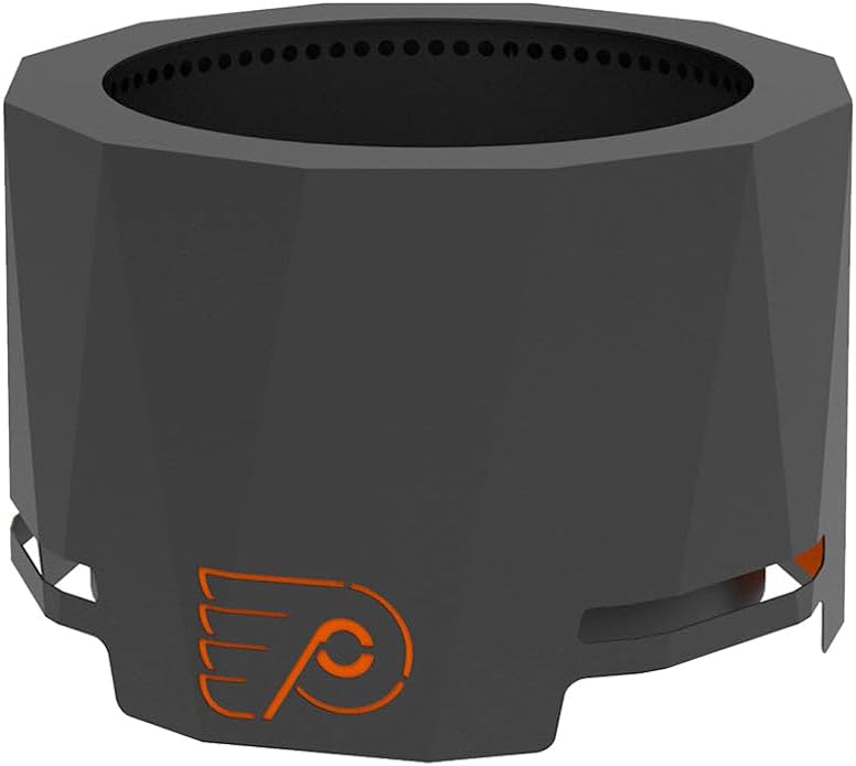 Blue Sky Outdoor Living NHL Vegas Golden Knights 24” Steel Peak Patio Smokeless Fire Pit, Firewood and/or Wood Pellet Burning