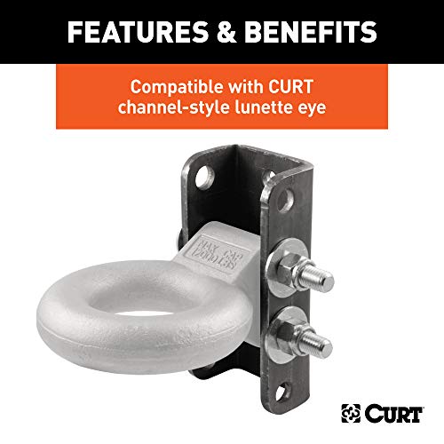 Curt 48610 Adjustable Lunette Ring Or Coupler Channel 3-Inch Id X 7-1/2-Inch, 2-In Bolt Pattern #TOP3