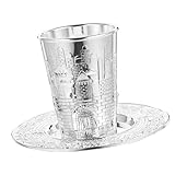 TOPBATHY Juego De Copas De Vino Copa De Kidush Plateada Para Pésaj y Shabat De Festividad