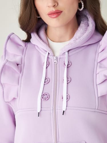 Image of Pivl Women Solid Hooded Casual Jacket For Winter||Winterwear||