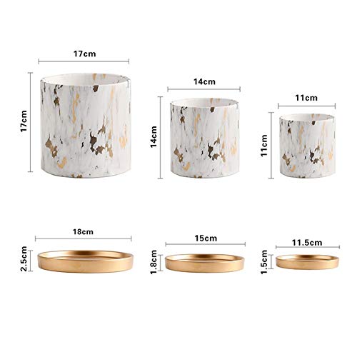 Maceta de cerámica para interiores con acabados individuales y base de bambú natural 2