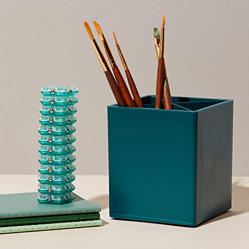 Speks Geode Magnetic Fidget Sphere - Pentagons 12-Piece Set - Aqua - Fun Desk Toy for Adults